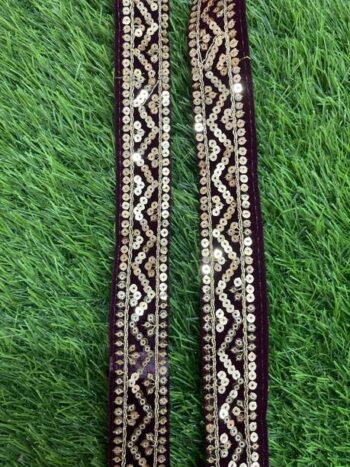 NAGARVEL CREATION Multi-Color & Zari Embroidered Lace B...