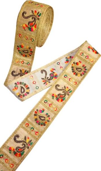 Chahat Lace Multi Gold and Brown Color combination. Sto...