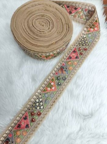 DEEP'S CREATION beigelace border trendy trims saree bor...