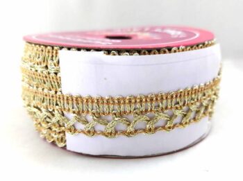 Mezin Neem Zari Anthado Lace Border for Bridal Dresses,...