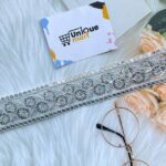uniquemart Silver Zari Lace Border, Silver Lace For Sar...