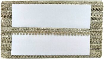 Woven Lace K-256009-WGold 1 inch Zari Jhalar Lace for B...