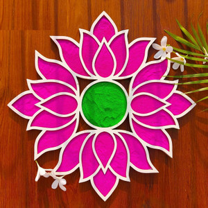 Creative Corner Lotus Rangoli Stencils Tools Kit for Floor Home Diwali