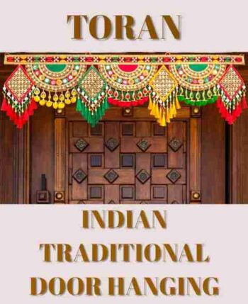 ArtBlleZon Handmade Plastic Beads And Traditional Door Hanging/Bandarwal/Toran for Door. Toran  (pom pom, Beads, Fabrics, Mirror)
