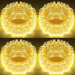 spark world 58 LEDs 15.5 m Yellow Steady Bulb Rice Lights  (Pack of 4)