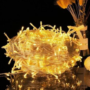 Desidiya® 12 Meter Warm White Rice Lights – Soft LED Glow for Bedrooms & Special Occasions (Pack of 1)