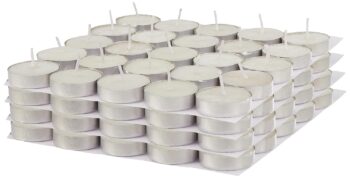 PRO GADGET HUB Bulk Pack of 100 White Tealight Candles Tealight Candles, 2-Hour Burn Time, Smokeless, No Residue