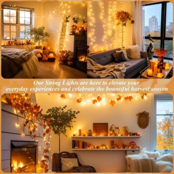 coku 20 Meter Warm White String Lights for Decoration LED Fairy Lights for Diwali, Christmas, New Year, Home Décor – Waterproof Decorative Lights for Balcony, Indoor & Outdoor