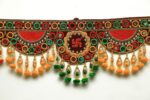 Paru Decor Toran Toranam Hanging Bandarwal Vintage Traditional Main Entrance Door Pooja Room Wall Home Decoration Handmade Latest Multi Zula Pearl Beads (Size - 3 Feet)