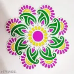 Rangoli for table decor/Peacock/Foldable/Multicolor