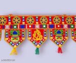 Home Decor Traditional Home Decor Toran With Sider for Home Hangings Decoration and Office Decoration | Shubh Labh Bandhanwar | Multicolor Fabric Toran with Embroidery & Tassels