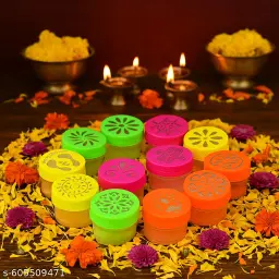 TOTAPack of 10 Rangoli Color Bottle with special nozzle design for easy