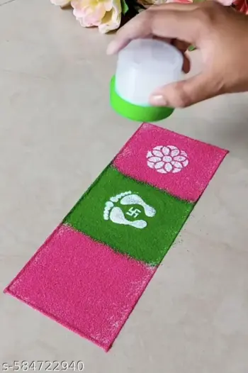 Rangoli Stamp Filler Set of 12 pcs | Rangoli Dabbi| Rangoli Making